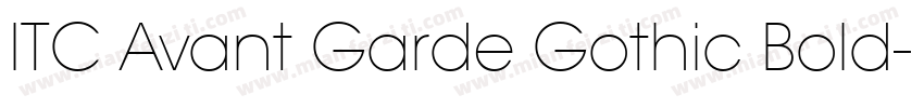 ITC Avant Garde Gothic Bold字体转换